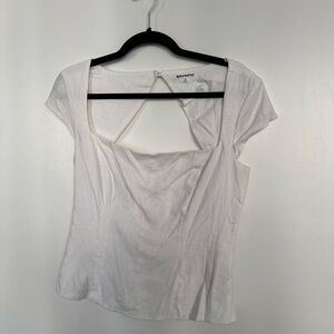 Reformation White Cap Sleeve Blouse